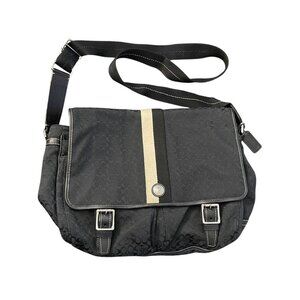 🖤 Vintage Y2K Coach Signature Voyager Black Monogram Messenger Crossbody Bag